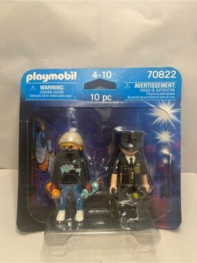 Playmobil 70822 10pc Street Artist & Police Officer graffiti street art